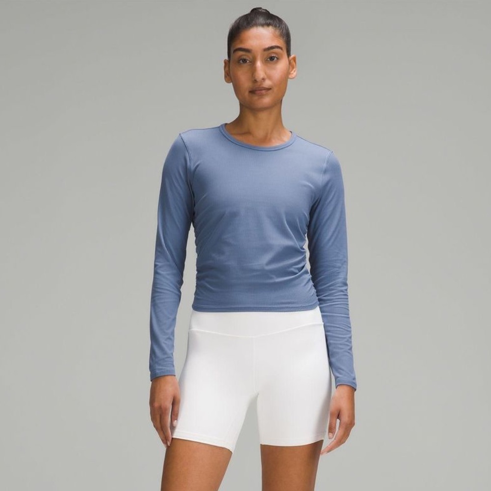 Lululemon All It Takes Ribbed Nulu Long-Sleeve Shirt (Pitch Blue)